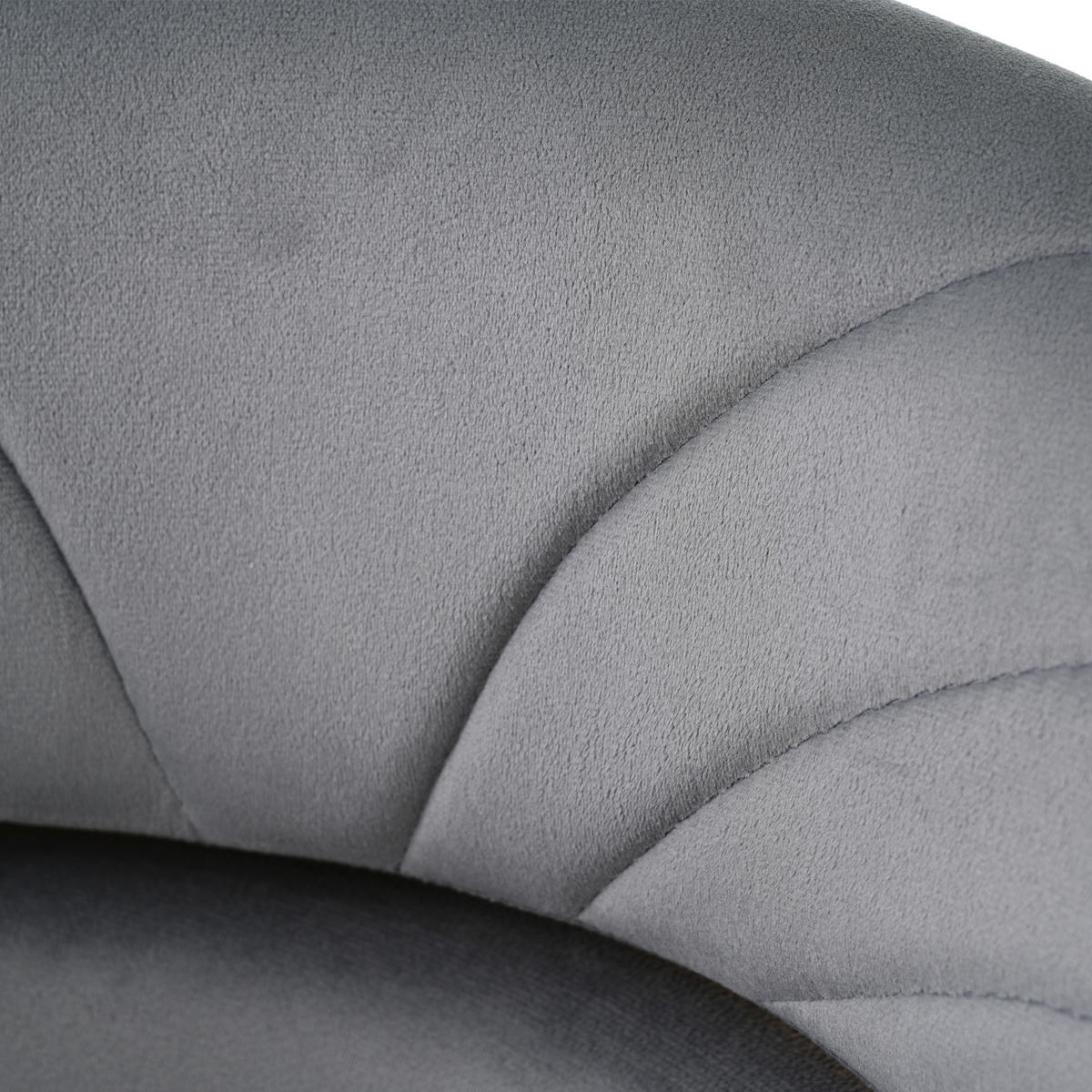 ESSZIMMERSTUHL 2er Set Samt Grau Metallbeine - Grau, Textil (55/78/57cm) - FLIEKS