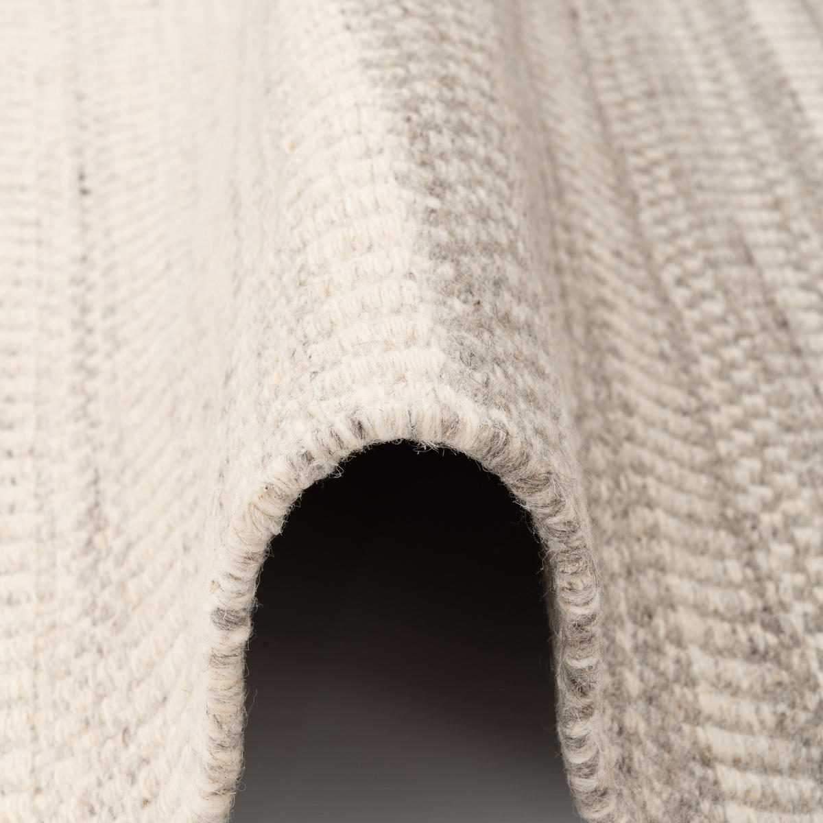 NATUR TEPPICH WOLLE SKANDI STRIPES - Grau, Textil (140/200cm) - Pergamon