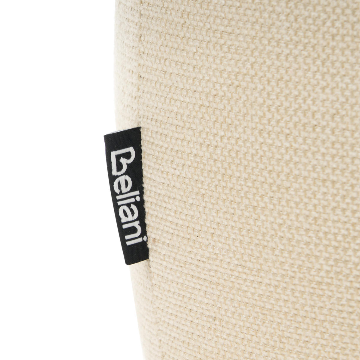 POUF Stoff Hellbeige Juno - Beige/Braun, Textil (35/38/35cm) - Beliani