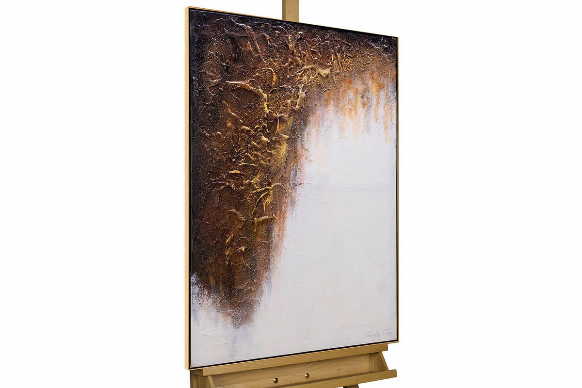 ACRYLBILD HANDGEMALT 60/90 cm - Schwarz/Weiß, Textil (60/90cm) - KUNSTLOFT