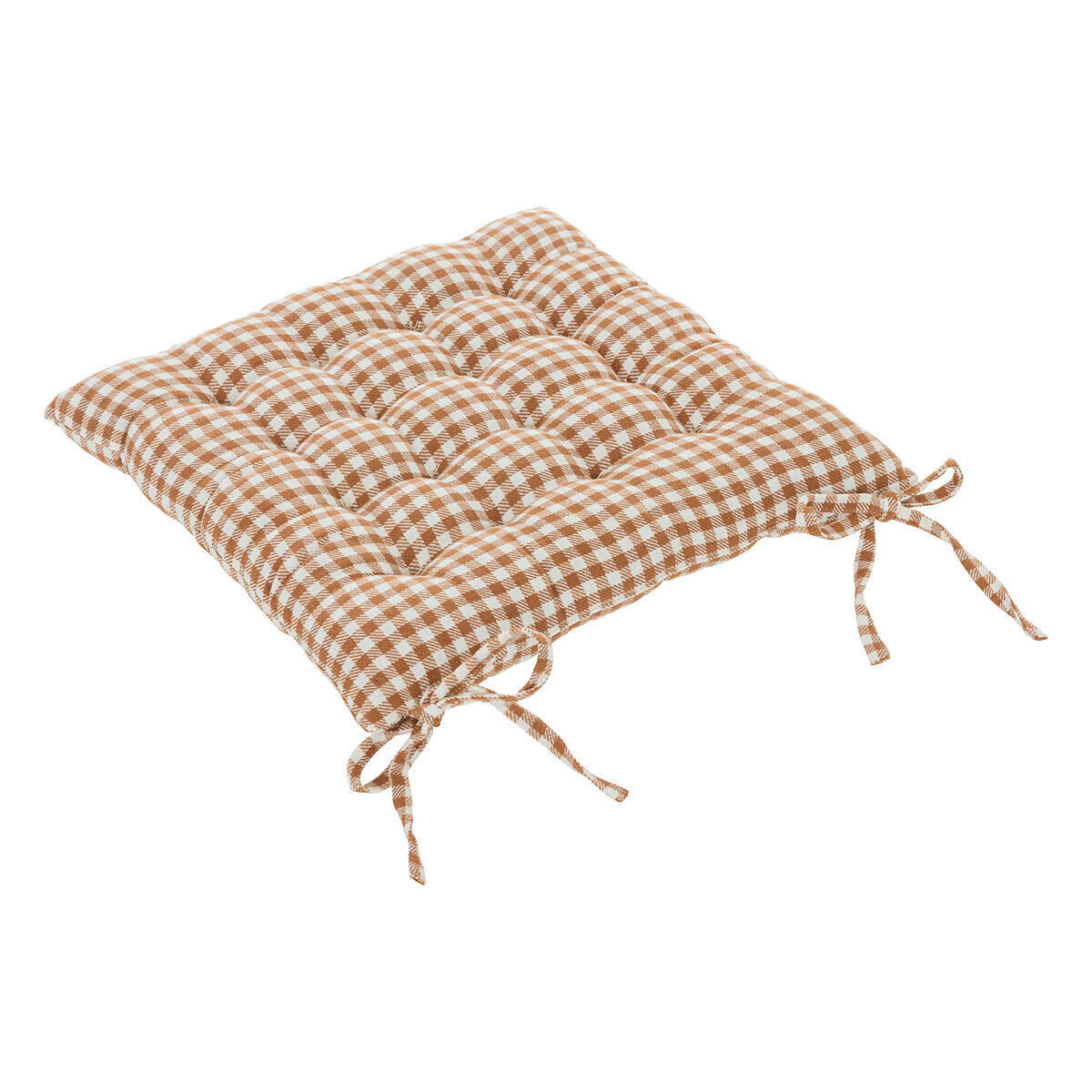 SITZKISSEN Floral kariert 38/38 cm - Multicolor, Naturmaterialien (38/38cm) - Atmosphera Createur d´interieur