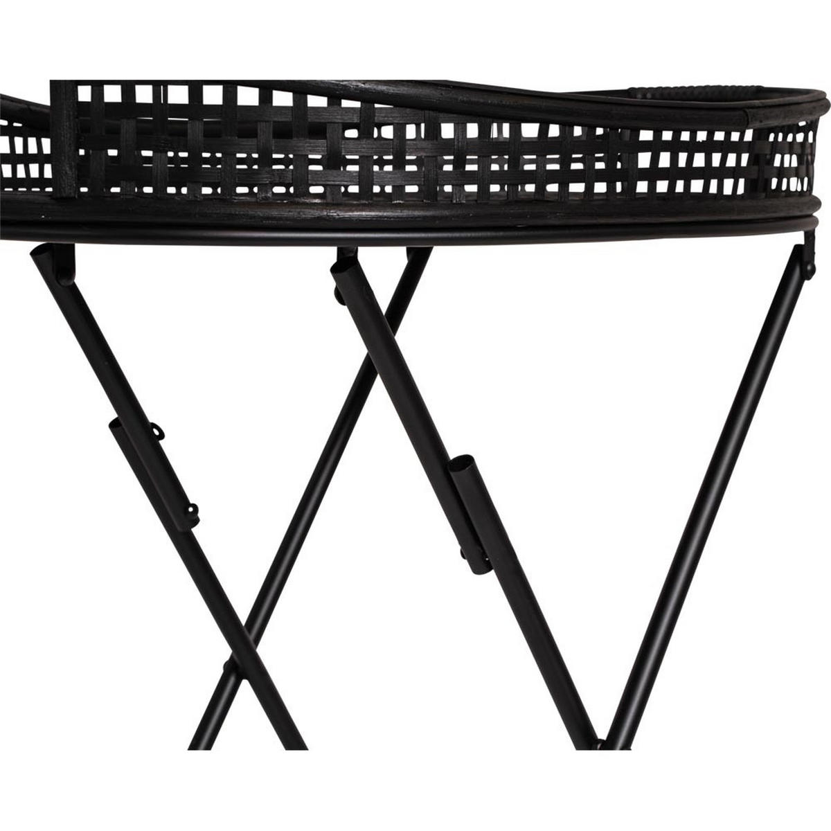 GARTENTISCH Levi - Schwarz - 55/38/62 cm - Schwarz, Metall (55/38/62cm) - Lesli Living