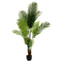 PALME im Topf 114/105/170 cm - Schwarz, Kunststoff (170cm) - Atmosphera Createur d´interieur