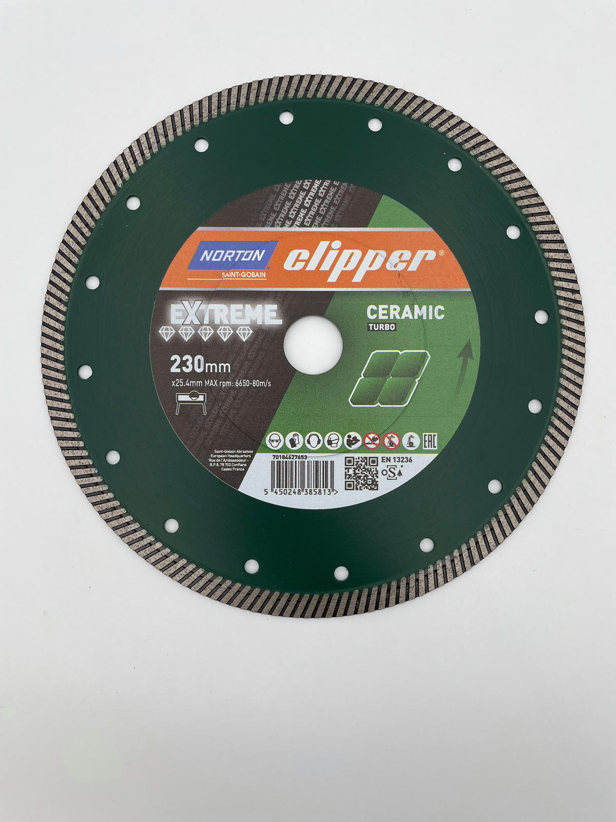 DIAMANTTRENNSCHEIBE Extreme Ceramic Turbo 230x25,4mm 70184627653 - Multicolor, Metall (26/24/1cm) - Norton Clipper