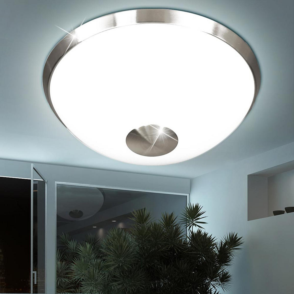 LED DECKENLEUCHTE MILE Weiß - Weiß, Metall (40/40/14cm) - Wofi