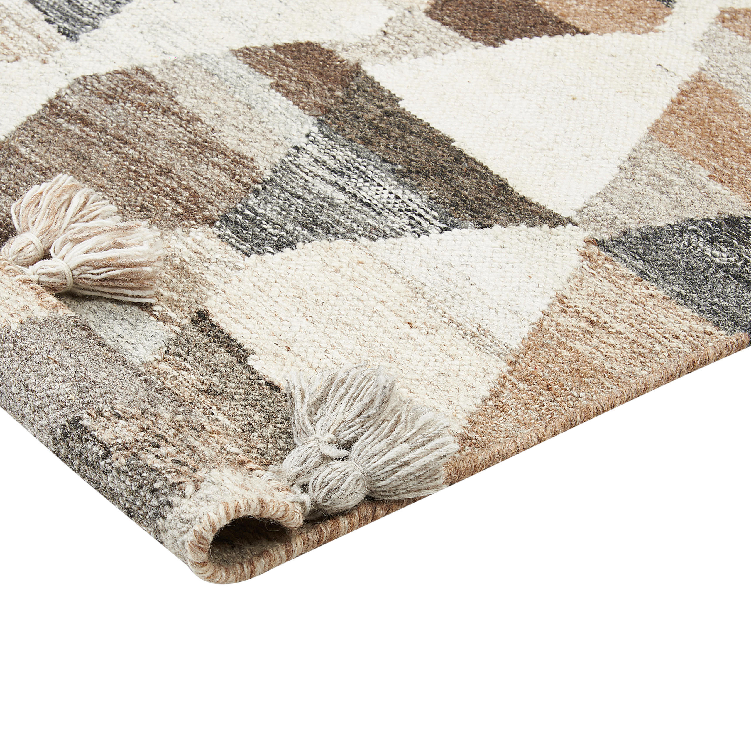 Thumbnail - Beliani Kelim-Teppich, Mehrfarbig, Textil, Patchwork, Rechteckig, 80x150 cm, Teppiche & Böden, Teppiche, Webteppiche