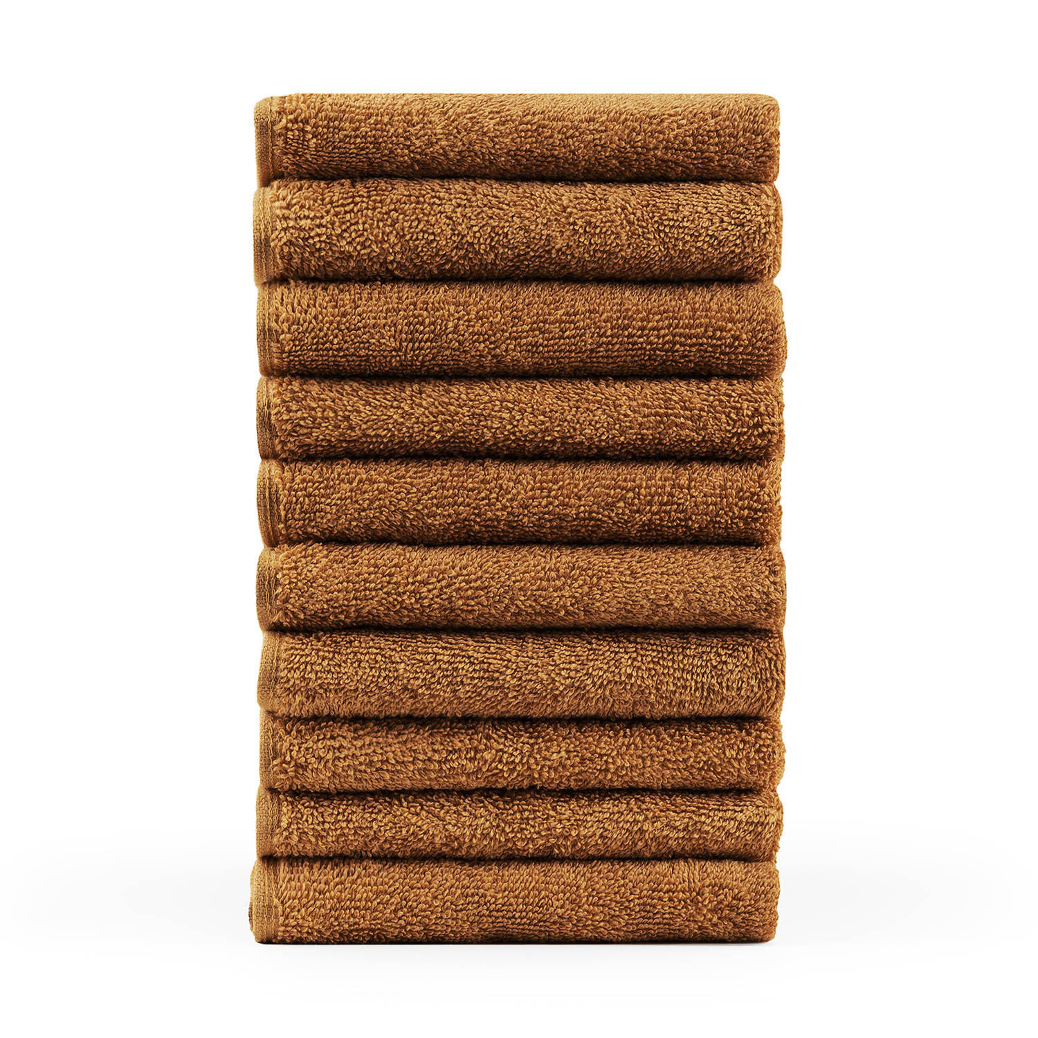 GÄSTETUCH 10er-Set, 10x Gästetuch 30/30 cm, Braun - Hellbraun, Textil (30/30cm) - Blumtal