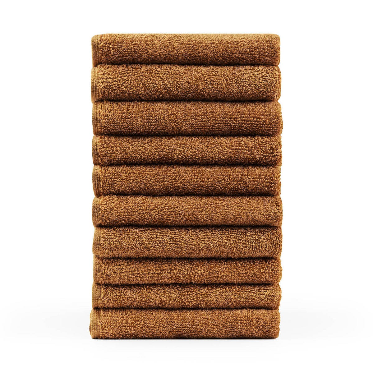 RUČNÍK PRO HOSTY sada 10 ks, 10x ručník pro hosty 30/30 cm, hnedá - svetlohnedá, textil (30/30cm) - Blumtal