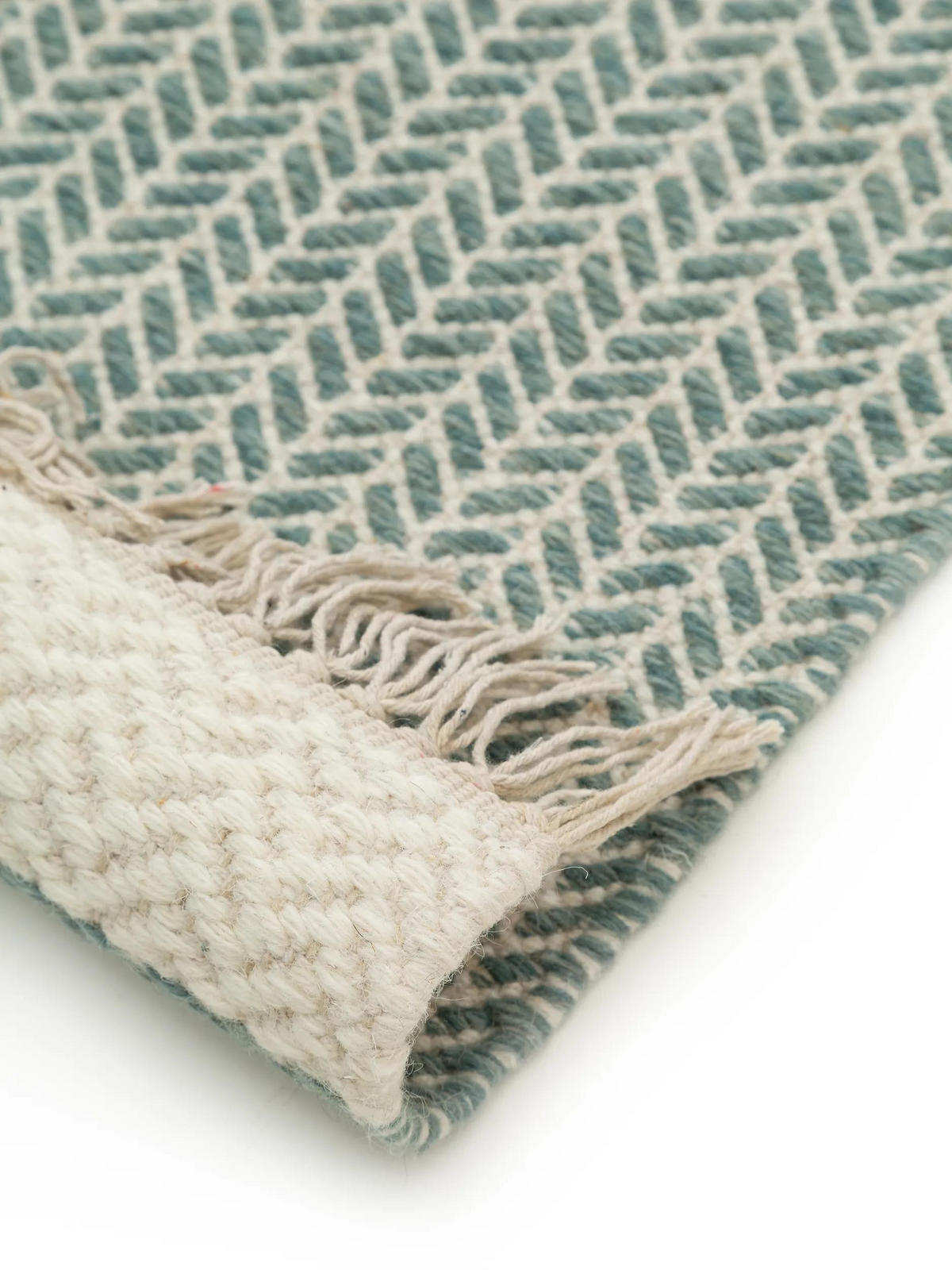 WOLLTEPPICH Kim Mint 160x230 cm - Mintgrün, Textil (160/230cm) - benuta Pure