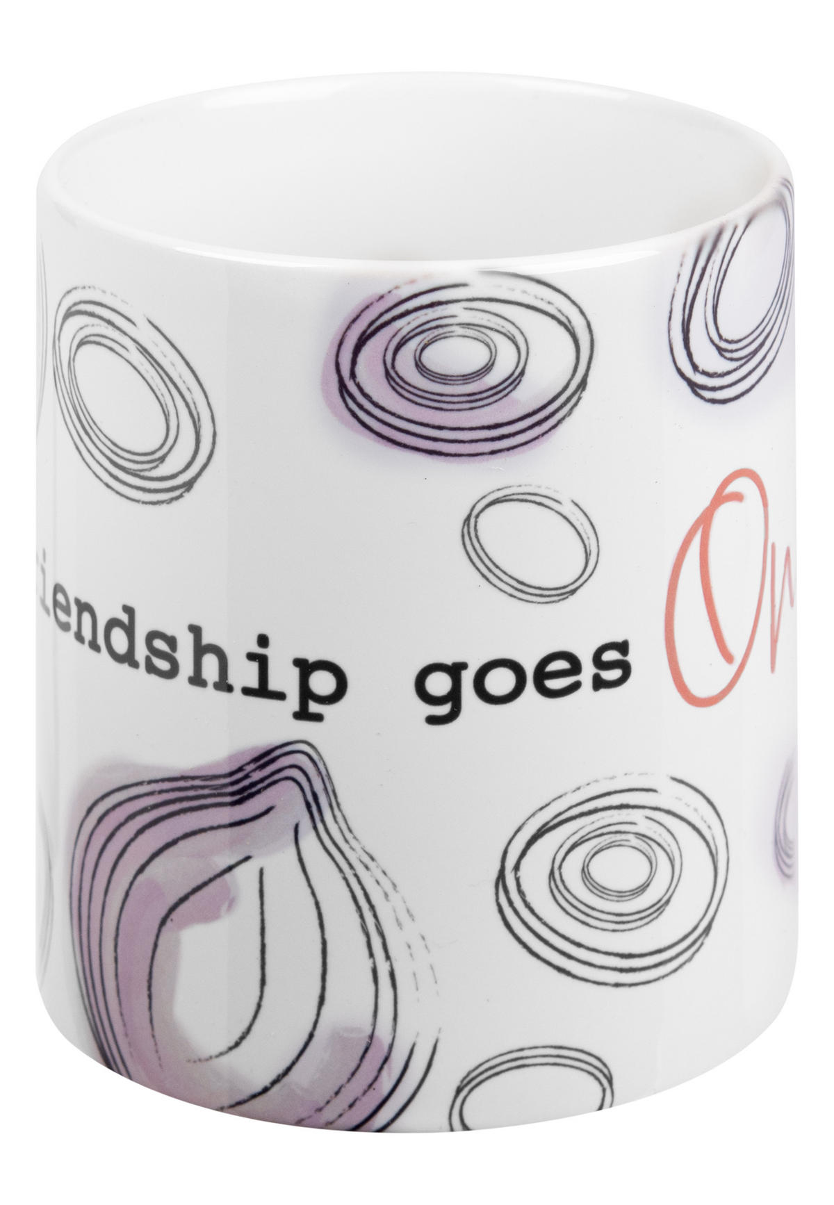 KAFFEEBECHER Our friendship goes Onion on Weiß 320ml - Weiß, Keramik (0.32L) - United Labels
