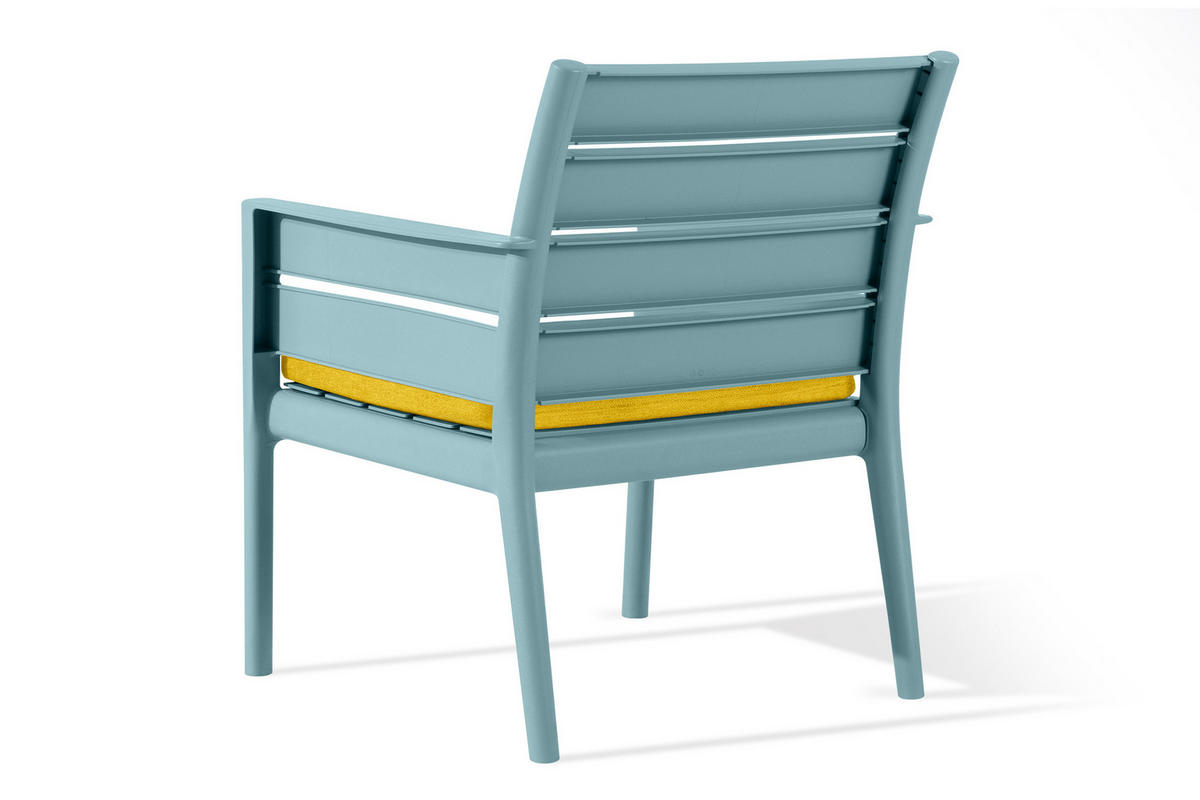 GARTENMÖBEL-SET MITTU 3-tlg, Mint/Gelb - Gelb/Mintgrün, Kunststoff - KONSIMO®