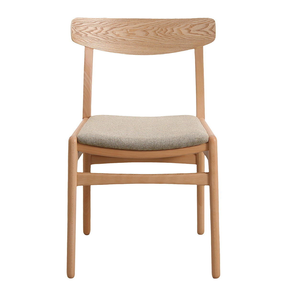 ESSZIMMERSTUHL- 2er Set - Beige/Buchefarben, Holz/Buchenholz (50/77/50cm) - home24