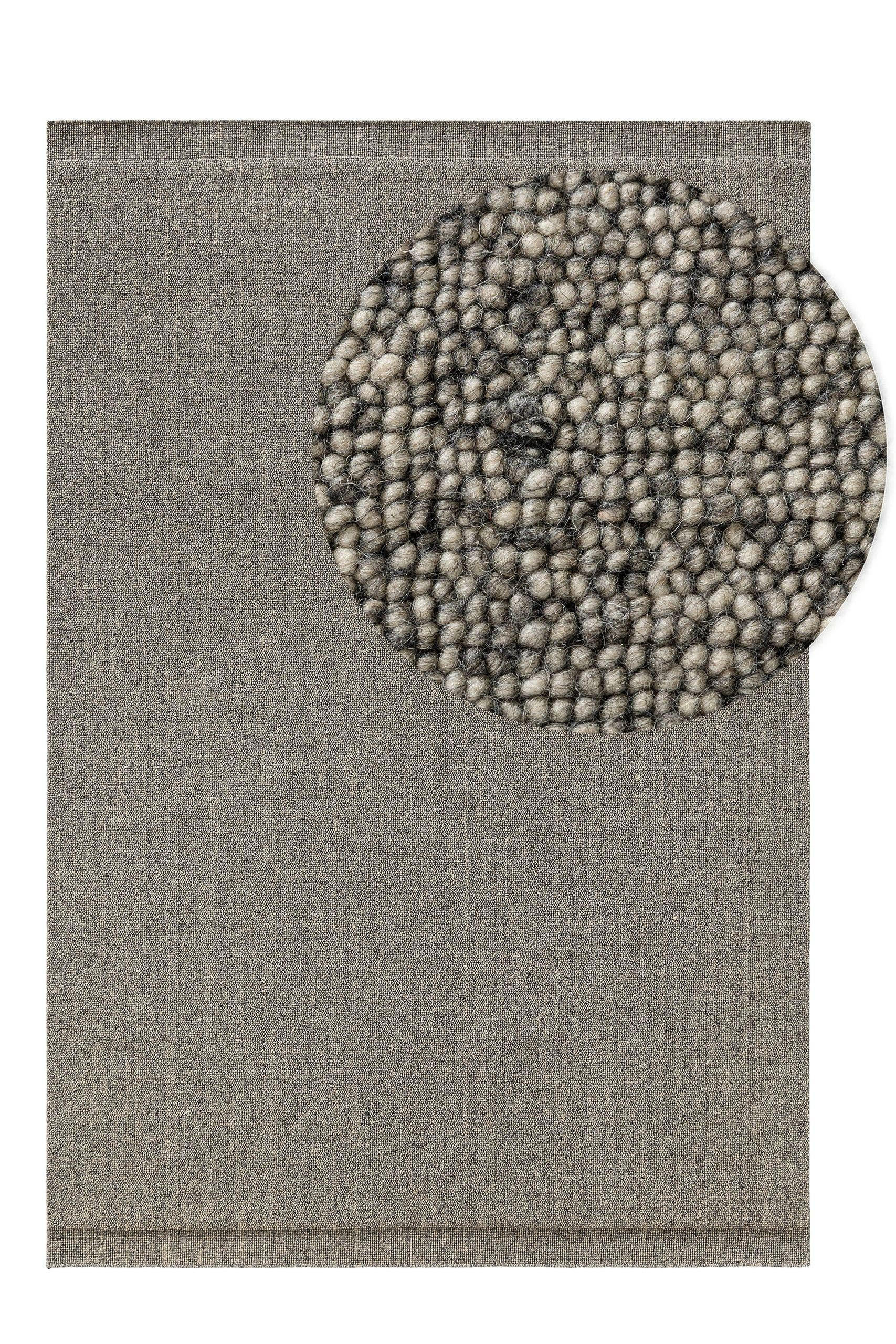WOLLTEPPICH Imke Grau 160x230 cm - Grau, Textil (160/230cm) - benuta Pure