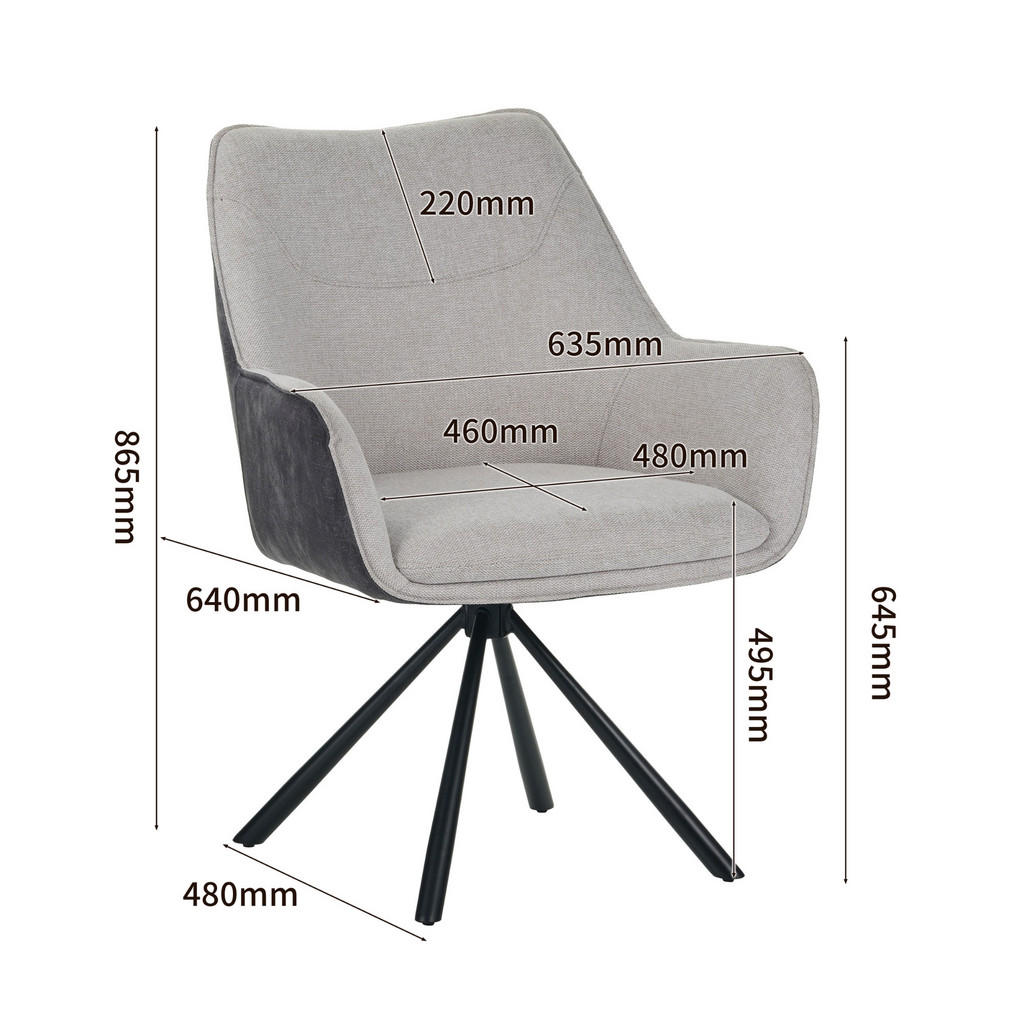 Thumbnail - Albatros Drehstuhl, Beige, Metall, 63x86x64 cm, Arbeitszimmer, Bürostühle, Drehstühle