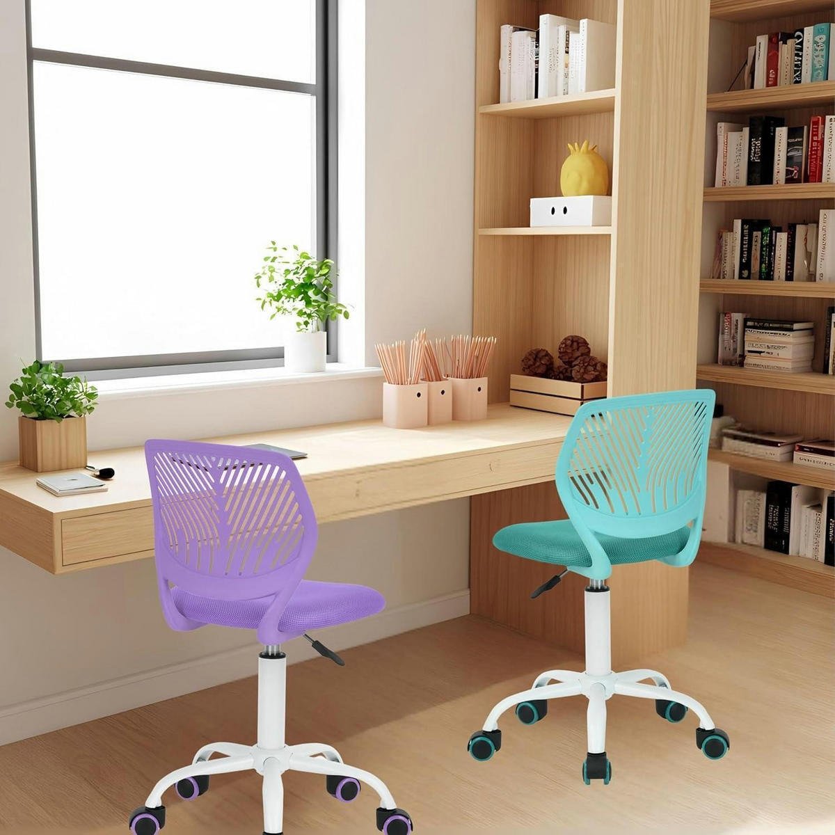 BÜROSTUHL Lila Ergonomisch Verstellbar - Lila, Textil (38.5/87/40cm)