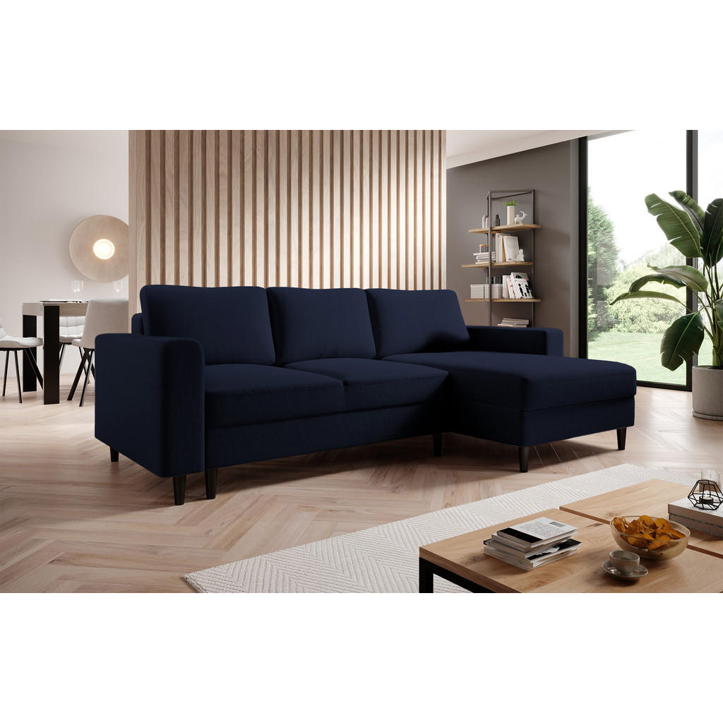 Thumbnail - Selsey Ecksofa, Dunkelblau, Textil, L-Form, Ottomane rechts, 230x143 cm, Wohnzimmer, Sofas & Couches, Wohnlandschaften, ...