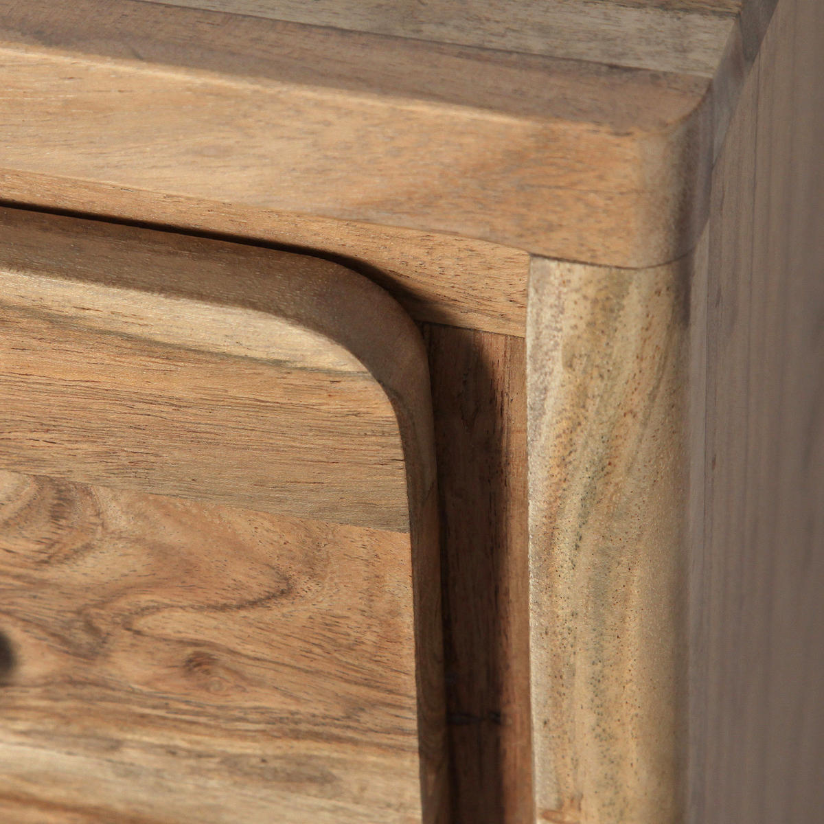 MASSIVER UNTERSCHRANK - Massivholz Akazie - Akaziefarben, Holz (44/87/32cm) - home24