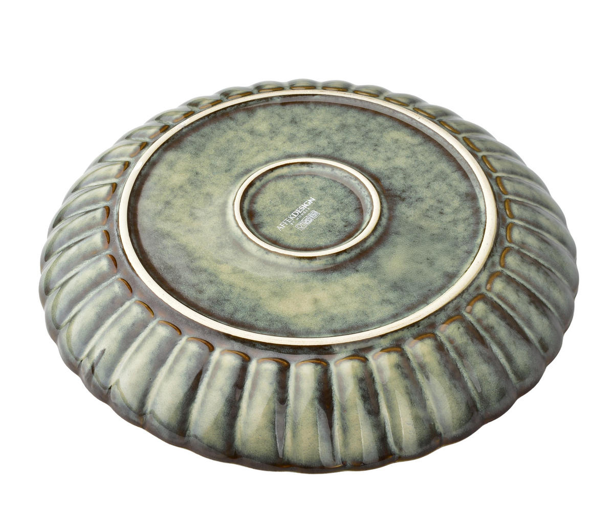 JÍDELNÍ TALÍŘ, porcelán, zelenošedá - zelená barva, keramika (27.5/27.5/4cm) - Mondex