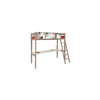 HOCHBETT LOU mit Schreibtisch / Grau - Grau, Holz (90/190cm) - Weber Industries