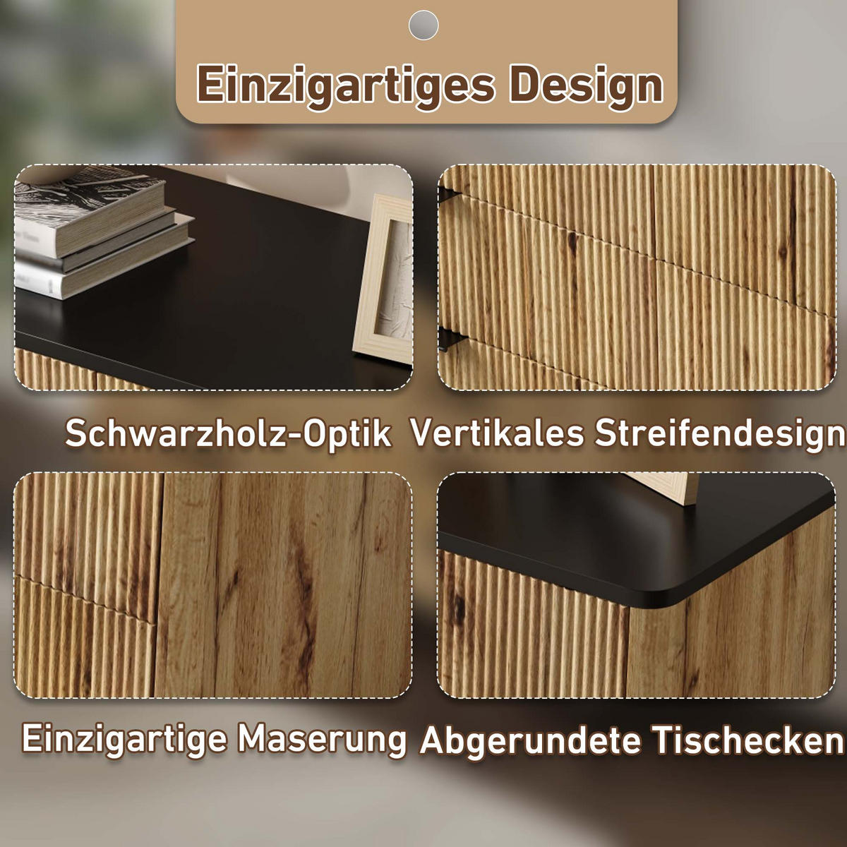 SIDEBOARD 120x39,5x80 Wohnzimmer Esszimmer Eingang Stauraum - Schwarz, Holzwerkstoff (39.5/80/120cm) - FLIEKS