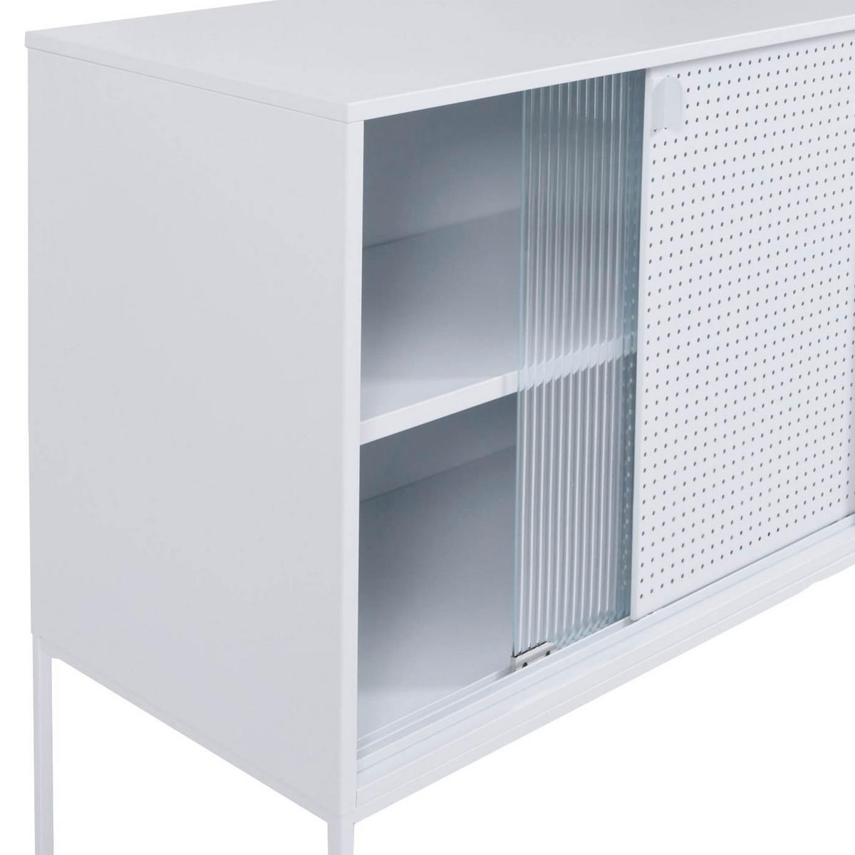 KOMMODE Weiß - Weiß, Metall (80/85/45cm) - MCW