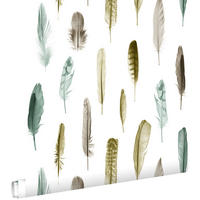 TAPETE Federn 53 cm x 10.05 m - Braun, Papier (53/1000cm) - ESTAhome
