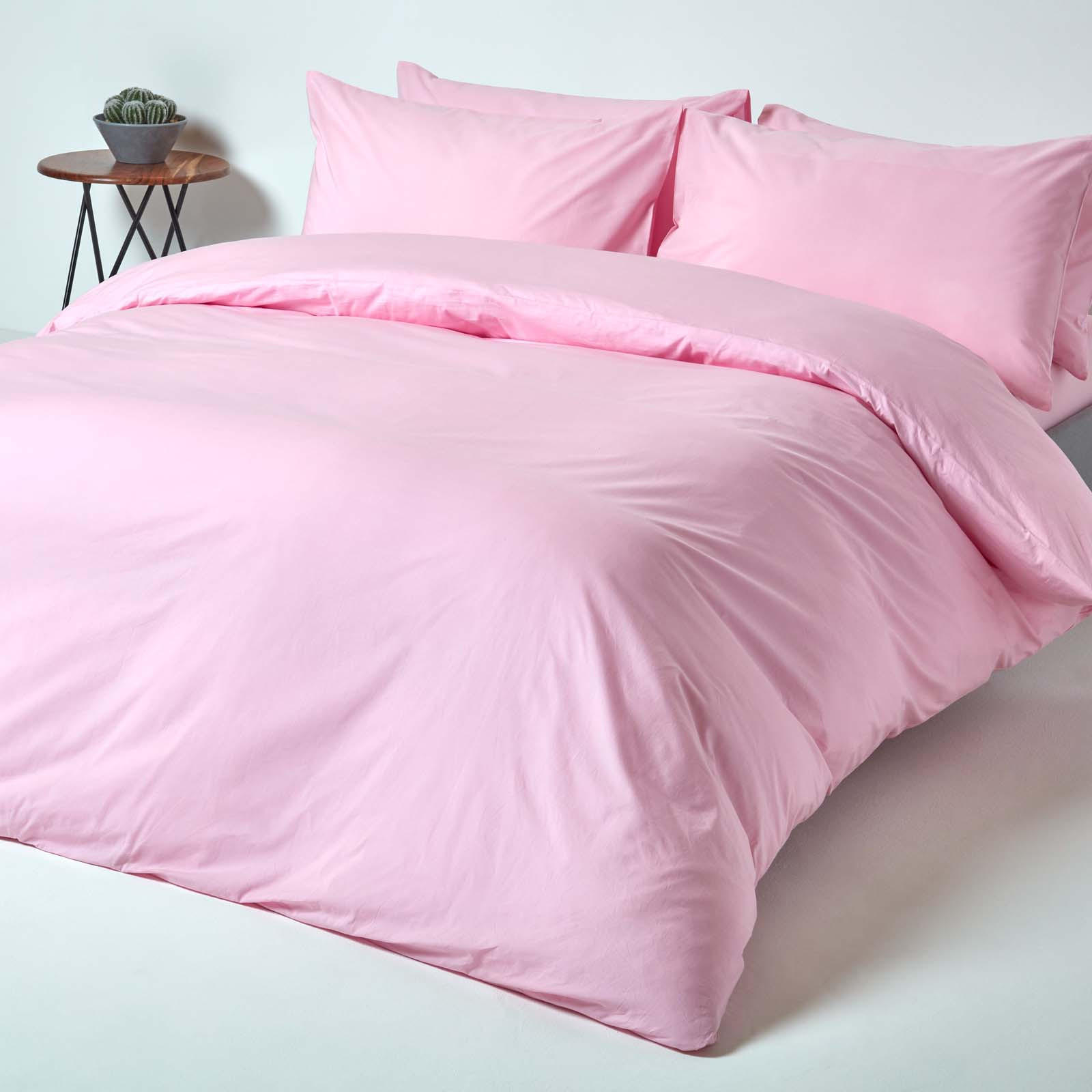 BETTWÄSCHE Perkal Fadendichte 200 - Rosa, Textil (200/200cm) - Homescapes