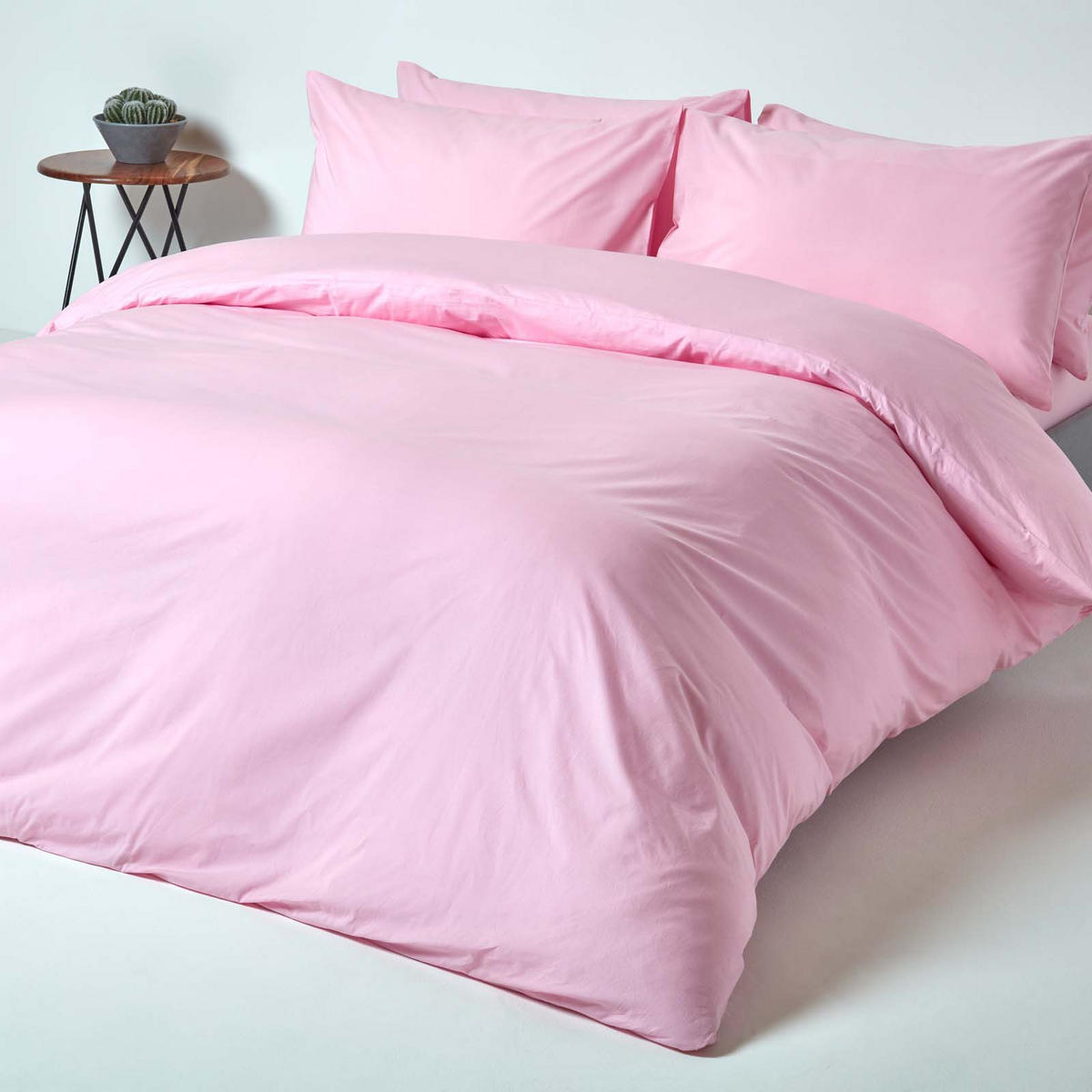 PERKAL-SPANNBETTLAKEN, Ägyptische Baumwolle, Fadendichte 200 - Rosa, Textil (120/190cm) - Homescapes