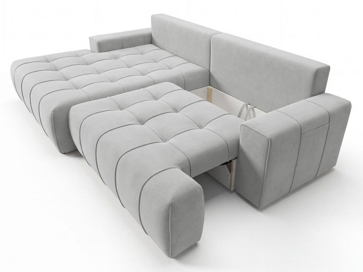 ECKSOFA Tulio Grau Links - Grau, Holz/Textil (270/165cm) - Graingold