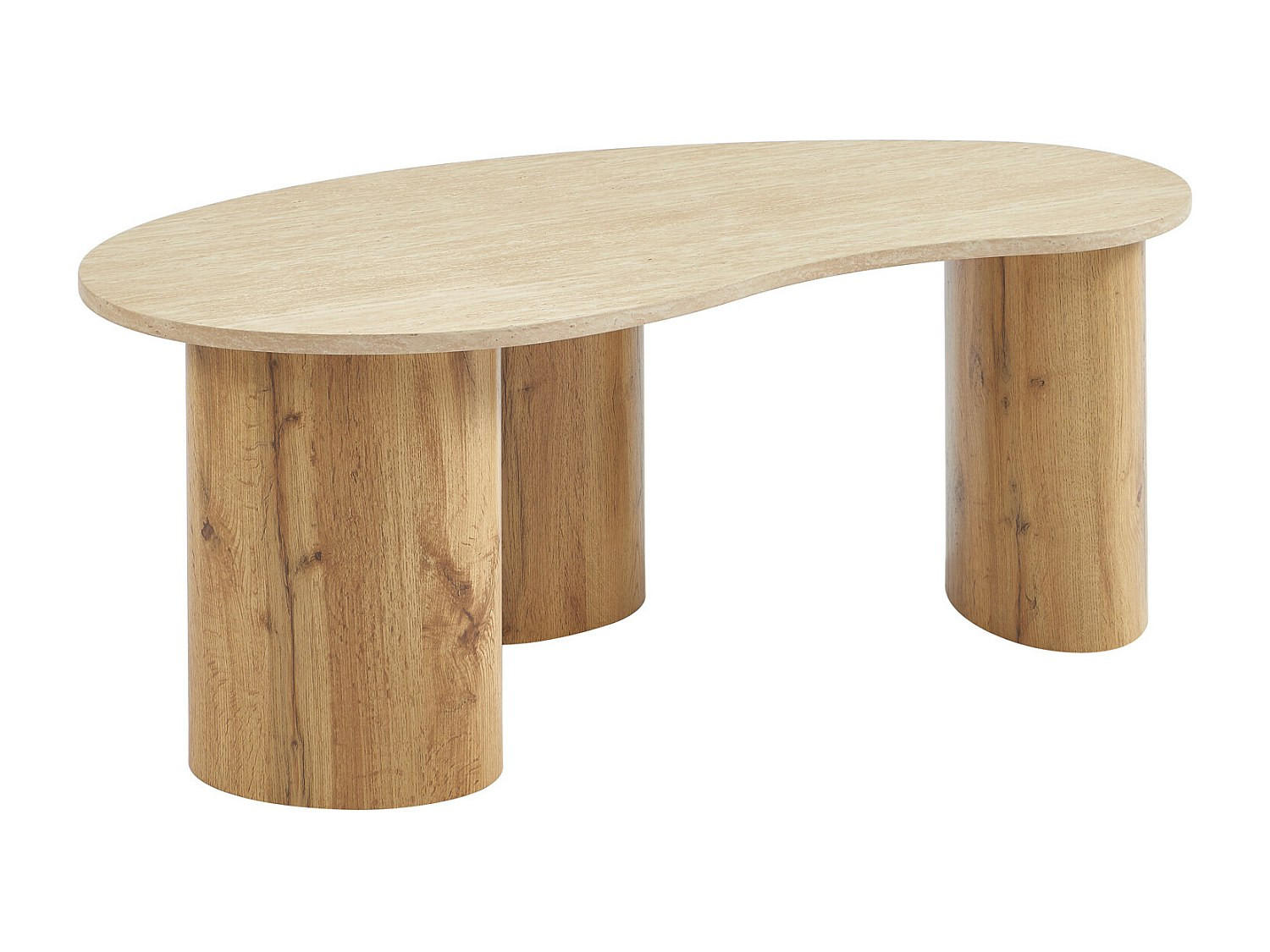 COUCHTTISCH nicht ausziehbar - 120 cmcm x 60 cmcm - Holz, Platte - Beige, Naturfarben Hell - ALOZYA - Beige/Naturfarben, Holz (60/120/45cm) - Vente-Unique