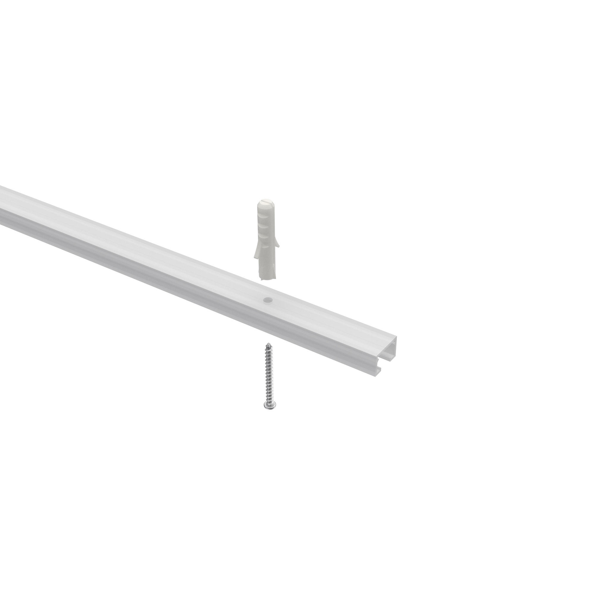 RUNDKOPFSCHRAUBEN 3X30 MM MIT DÜBEL 6X30 MM für Gardinenschiene Primax, Packung 10 Stück - Silberfarben/Weiß, Kunststoff/Metall (3.2/0.6/1cm) - INTERDECO