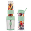 SMOOTHIE Maker SMOO18 Grün, 570ml, BPA-frei, 2 tragbare Flaschen, Edelstahlklingen, 300W - Grün, Metall (11.3/35/15cm) - HKoenig
