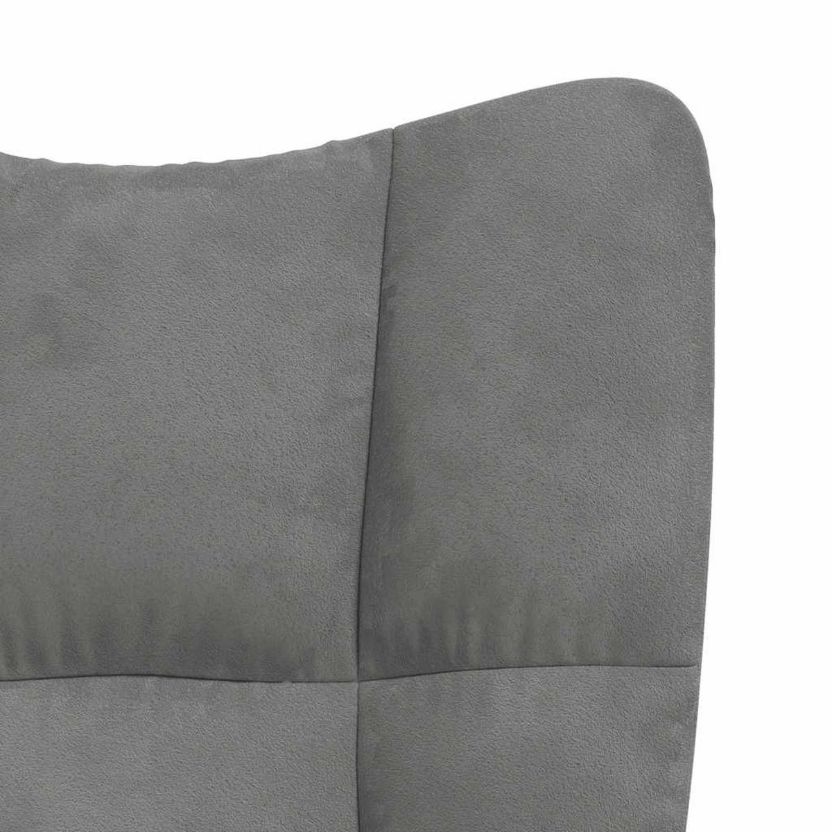 DREHSTUHL 61,5/69/94,5-102 cm aus Samt, Stahl Dunkelgrau - Dunkelgrau/Grau, Textil/Metall (61.5/102/69cm) - vidaXL