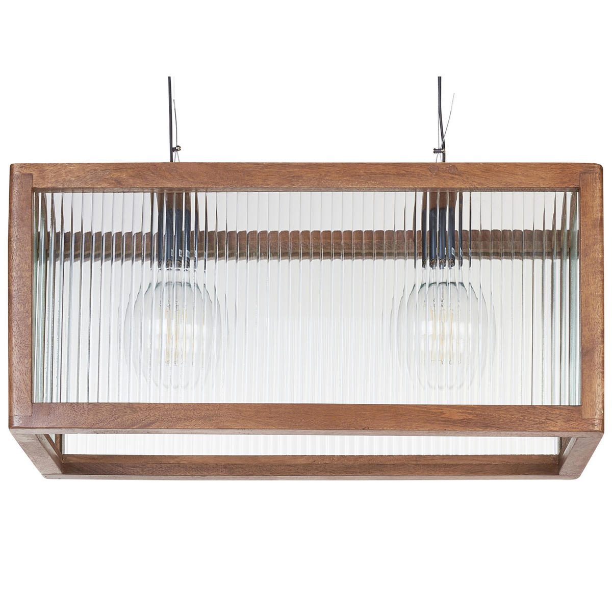 HÄNGELEUCHTE Penna 25/65/151 cm - Hellbraun, Holz (25/65/151cm) - Beliani