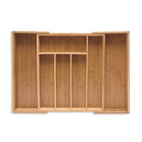 BESTECKKASTEN - Hellbraun, Holz/Holzwerkstoff (38/6.5/35.5cm) - Relaxdays