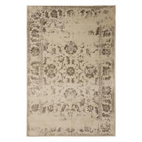 VINTAGE-TEPPICH Suki 140/200 cm - Creme/Braun, Kunststoff (140/200cm) - benuta
