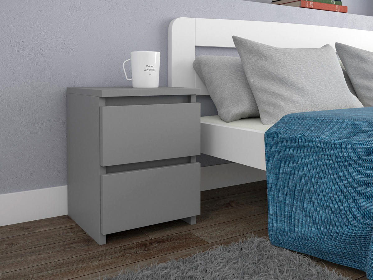NACHTTISCH bella2 grau matt - Grau, Holzwerkstoff (30/40/30cm) - roe furniture