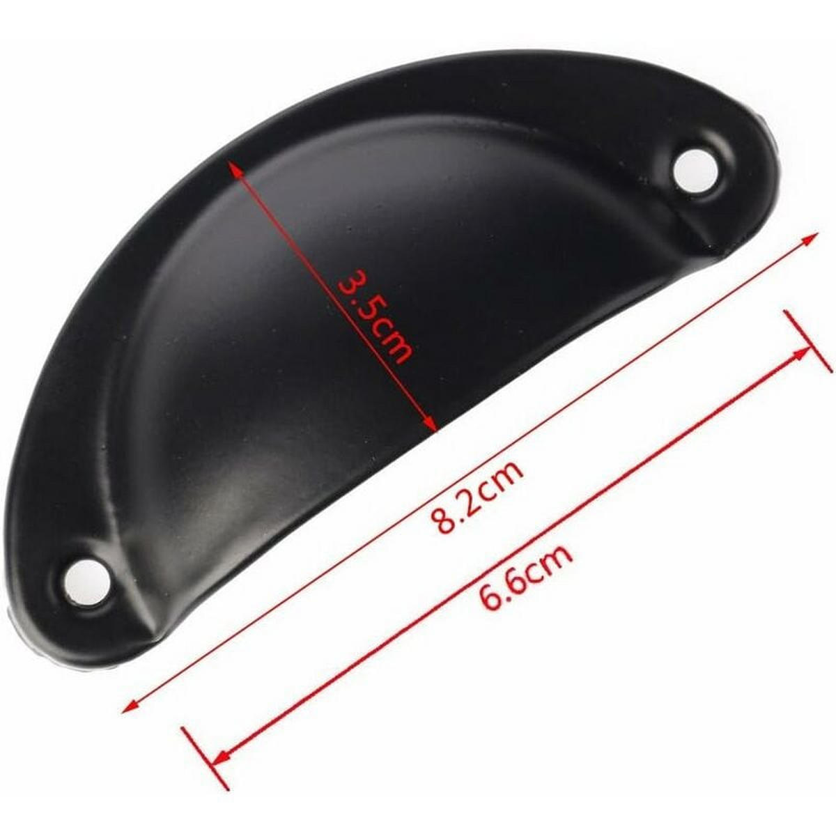 MÖBELGRIFF Schwarz 12er-Set 82 mm - Schwarz, Metall (8.2/3/8.2cm)