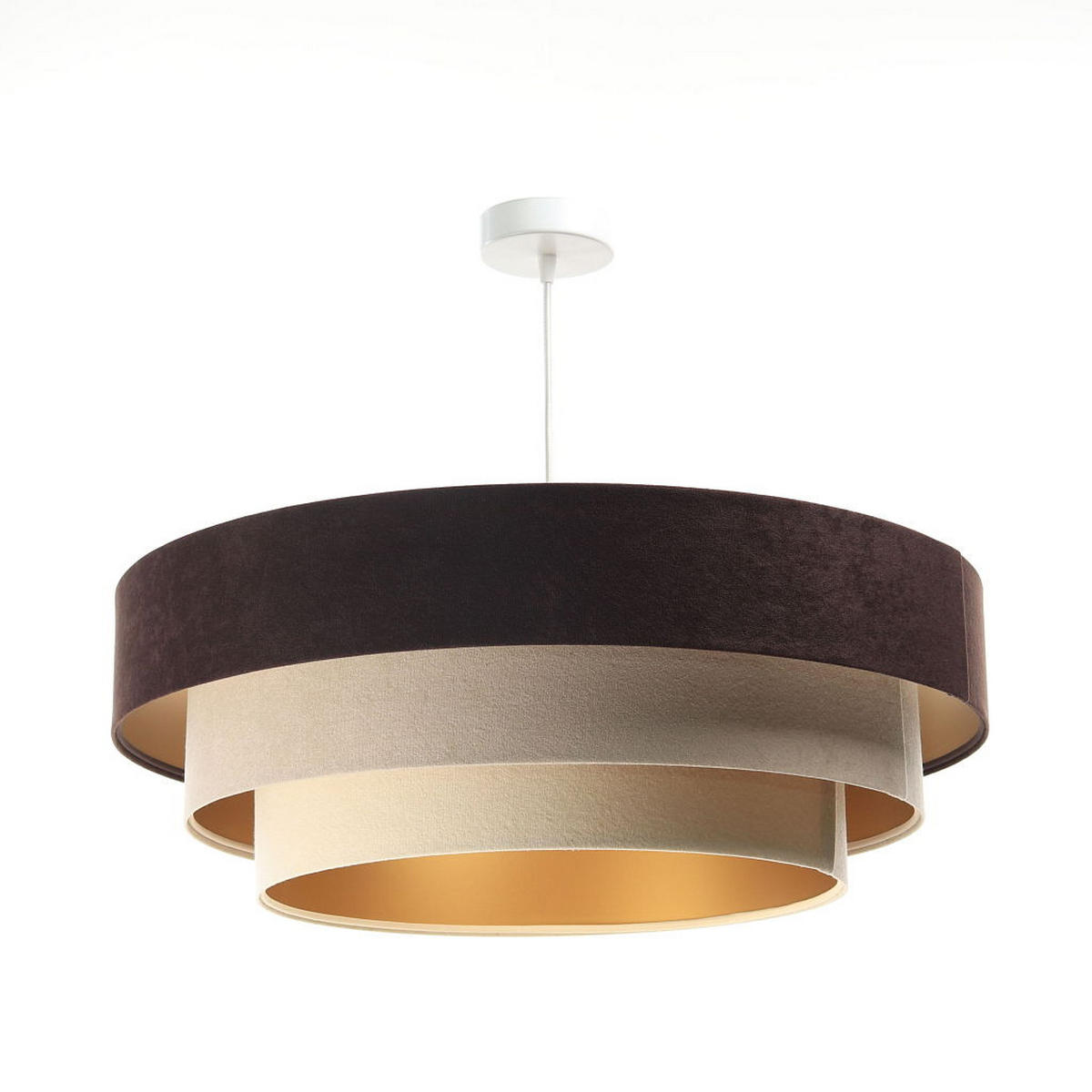 HÄNGELEUCHTE Beige 60/20 cm - Braun, Kunststoff (60/1/20cm) - ONZENO