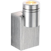 LED WANDLEUCHTE Gordon Aluminium Silber - Silberfarben, Metall (8.3/4.5/4cm) - Globo Lighting