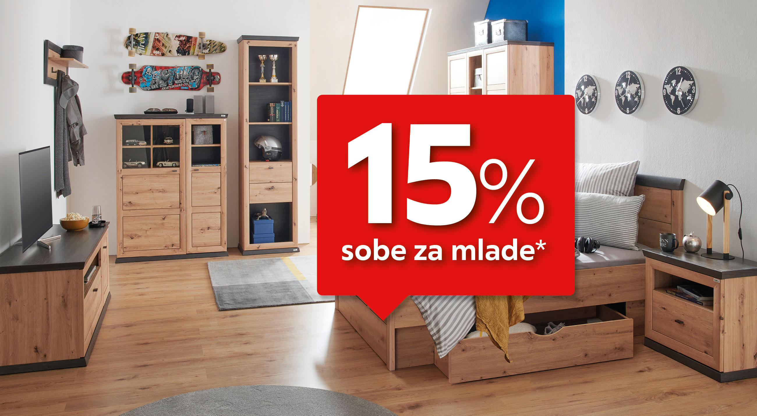 15% sobe za mlade*