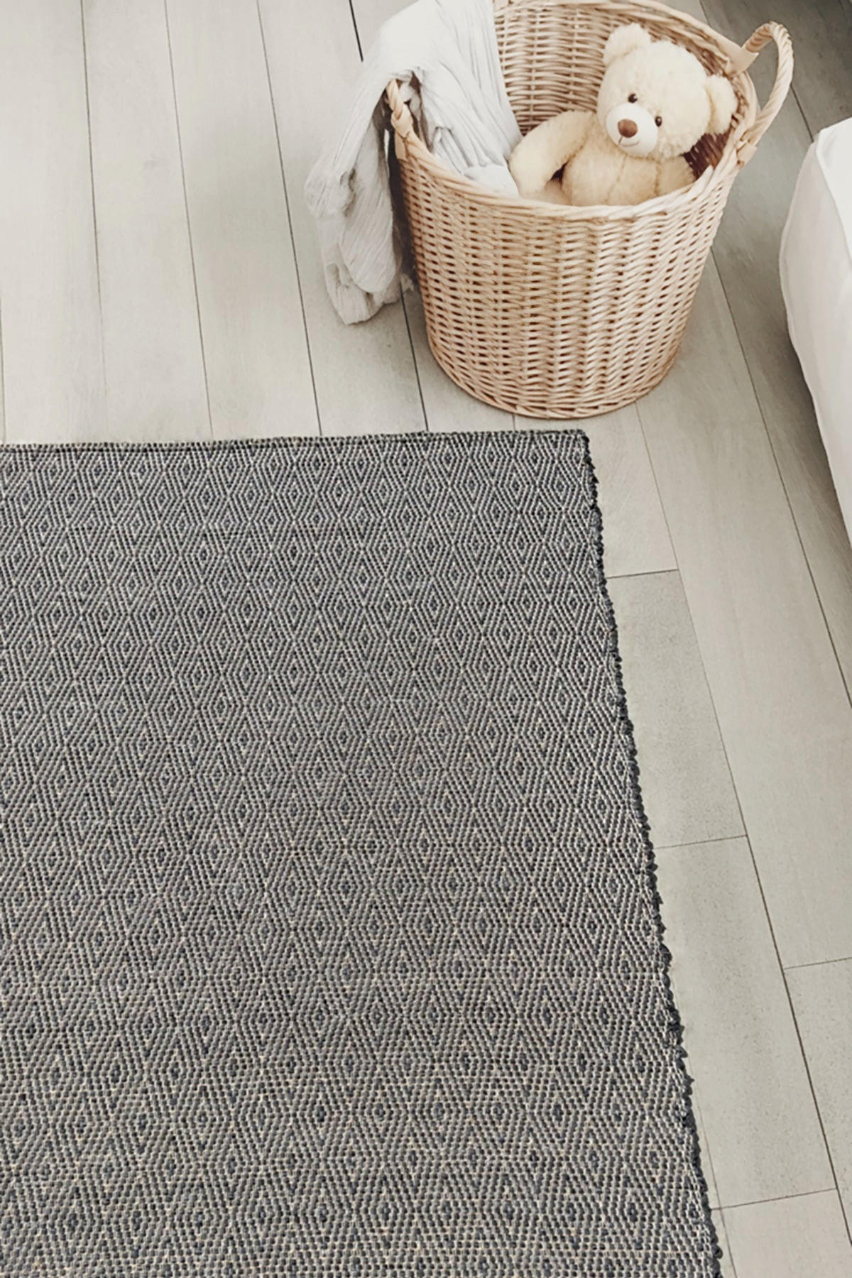 TEPPICH aus recycelten Fasern handgewebt grau - Grau, Naturmaterialien (140/200cm) - AFK Living