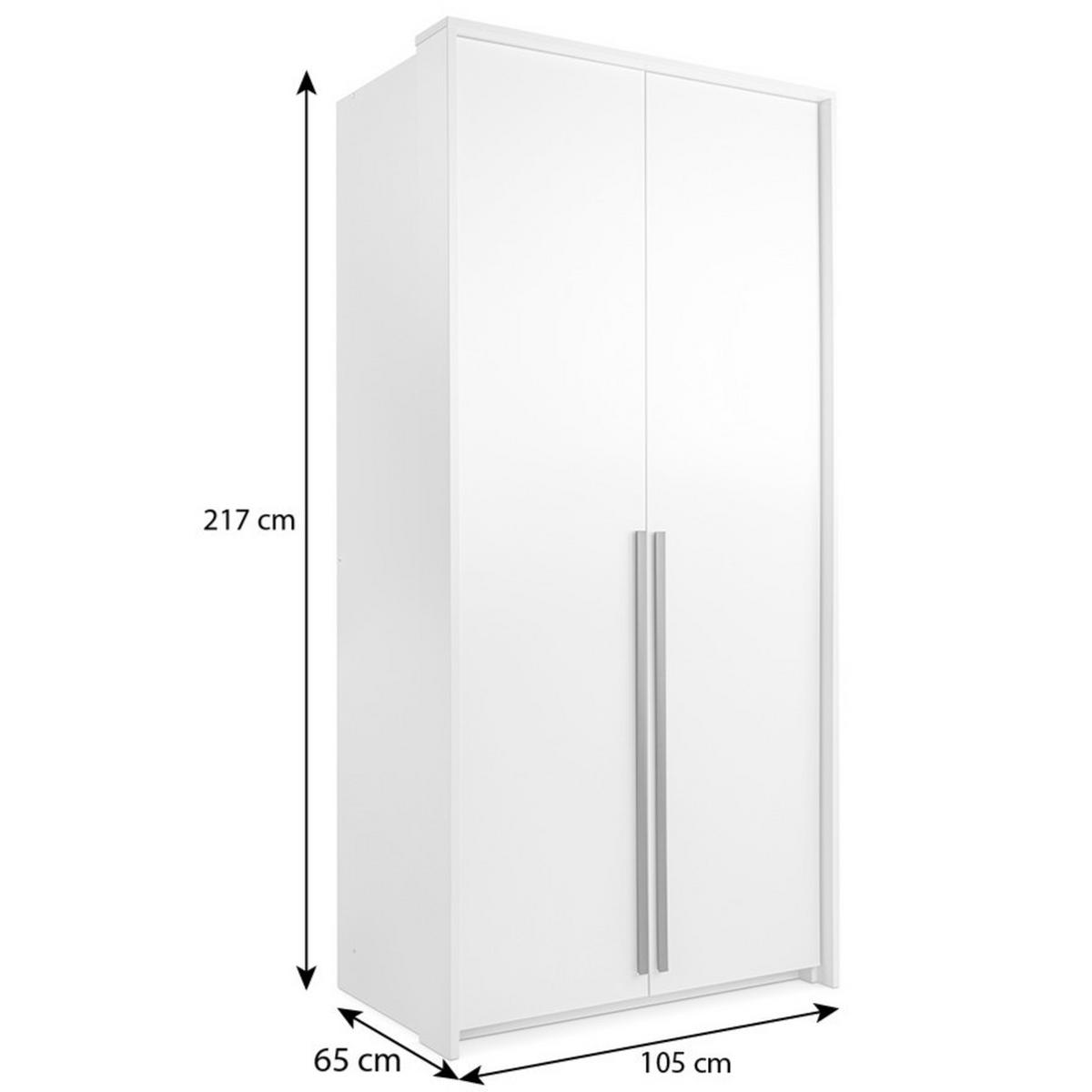 DREHTÜRENSCHRANK Giana mit 2 Türen, 105 cm, eichefarben - Eichefarben, Holzwerkstoff (105/217/65cm) - Beautysofa
