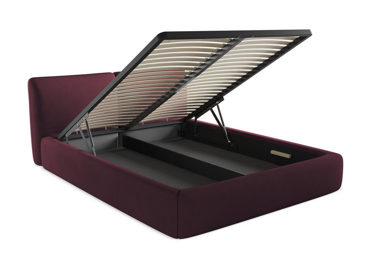 POLSTERBETT mit Bettkasten und Lattenrost 230x215 Beige - Beige/Creme, Kunststoff/Textil (180/200cm) - Makamii