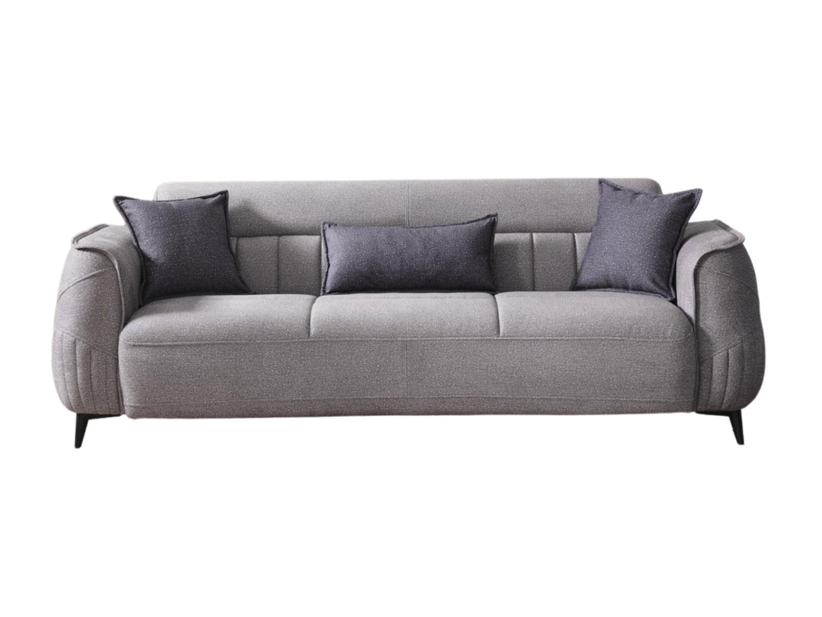 3-SITZER SOFA Cordoba Grau - Grau, Holzwerkstoff/Kunststoff (240/85/100cm)