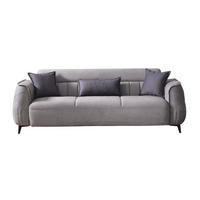 3-SITZER SOFA Cordoba Grau - Grau, Holzwerkstoff/Kunststoff (240/85/100cm)