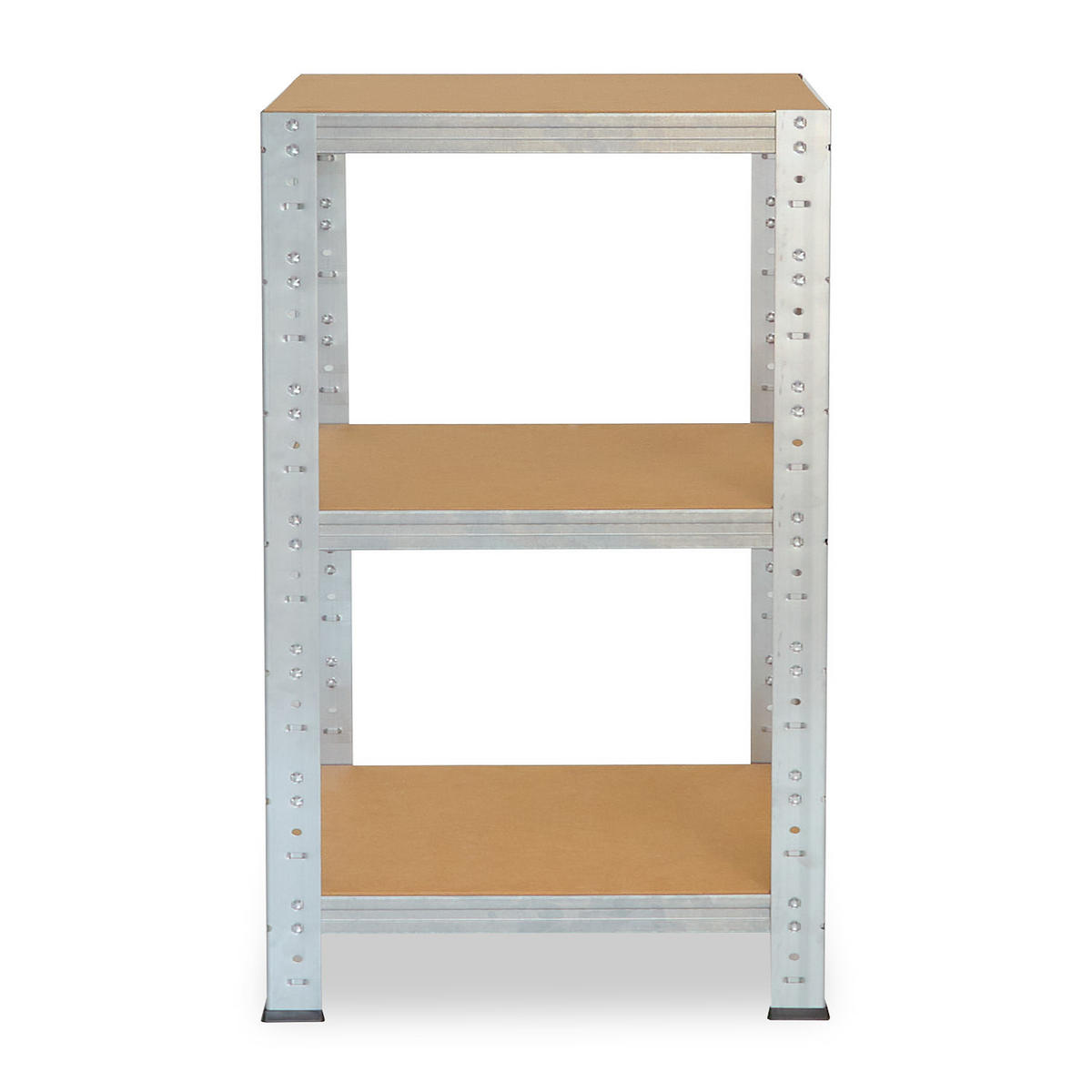 SCHWERLASTREGAL HOME 90x30x30 cm in verzinkt mit 3 Böden und 175 kg Traglast pro Boden - Silberfarben, Metall (30/90/30cm) - shelfplaza