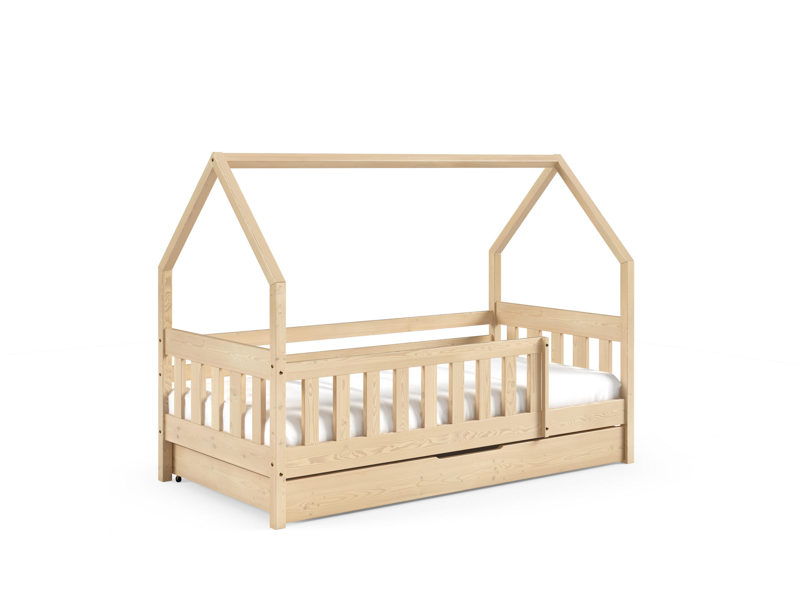 KINDERBETT BELLA mit Bettkasten 80x190 cm Kieferfarben - Kieferfarben, Holz (80/190cm) - MASSENO