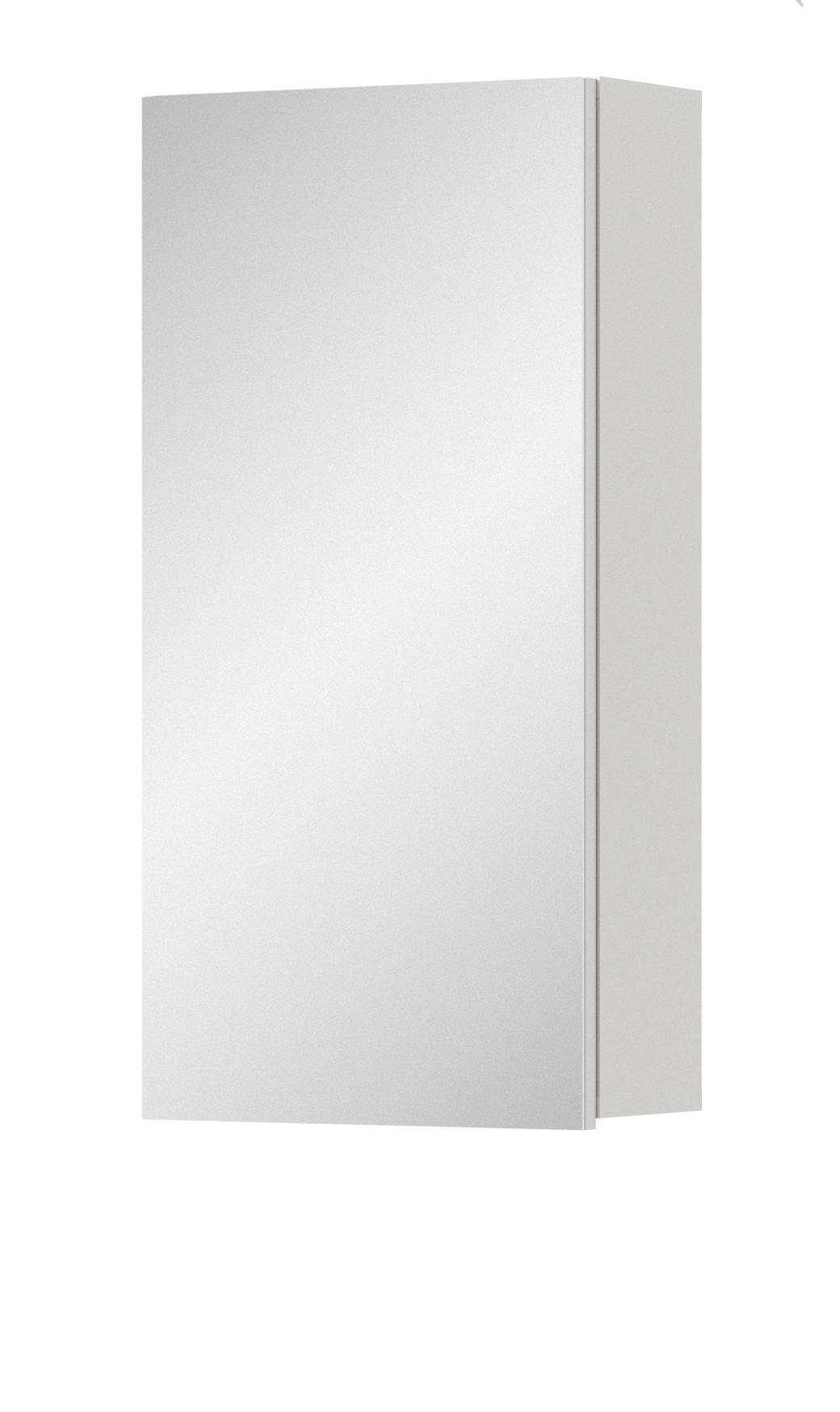 SPIEGELSCHRANK weiß 38 x 77 cm, Badschrank 1-türig mit Spiegel - Weiß, Glas/Holzwerkstoff (38/77/18cm) - Inn.Furn