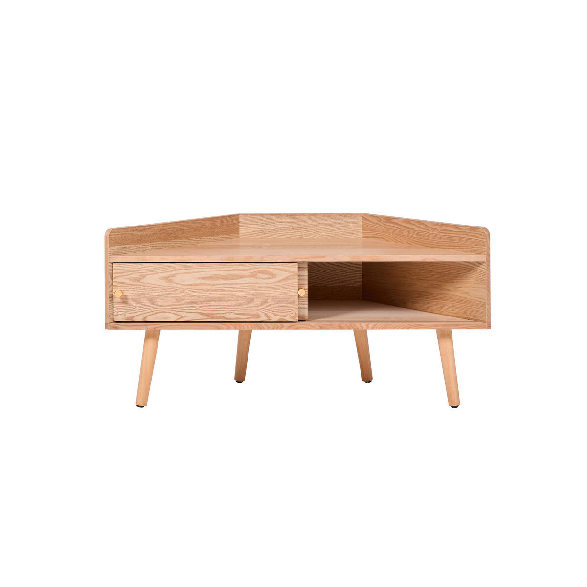 ECK-TV-SCHRANK Holz Braun 94 x 38 x 47 cm - Braun, Holz (94/47/38cm) - Nordlys